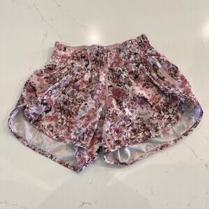 lululemon athletica Pink Floral Athletic Shorts